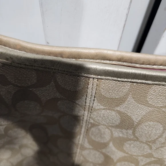 Coach Vintage Shoulder Bag, and wallet Signature, Beige, M1073-F15704 - Picture 10 of 16